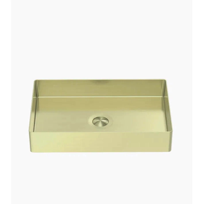 Nero Rectangle Stainless Steel Basin Brushed Gold