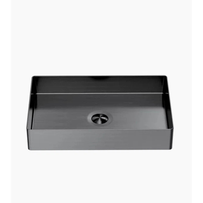 Nero Rectangle Stainless Steel Basin Graphite