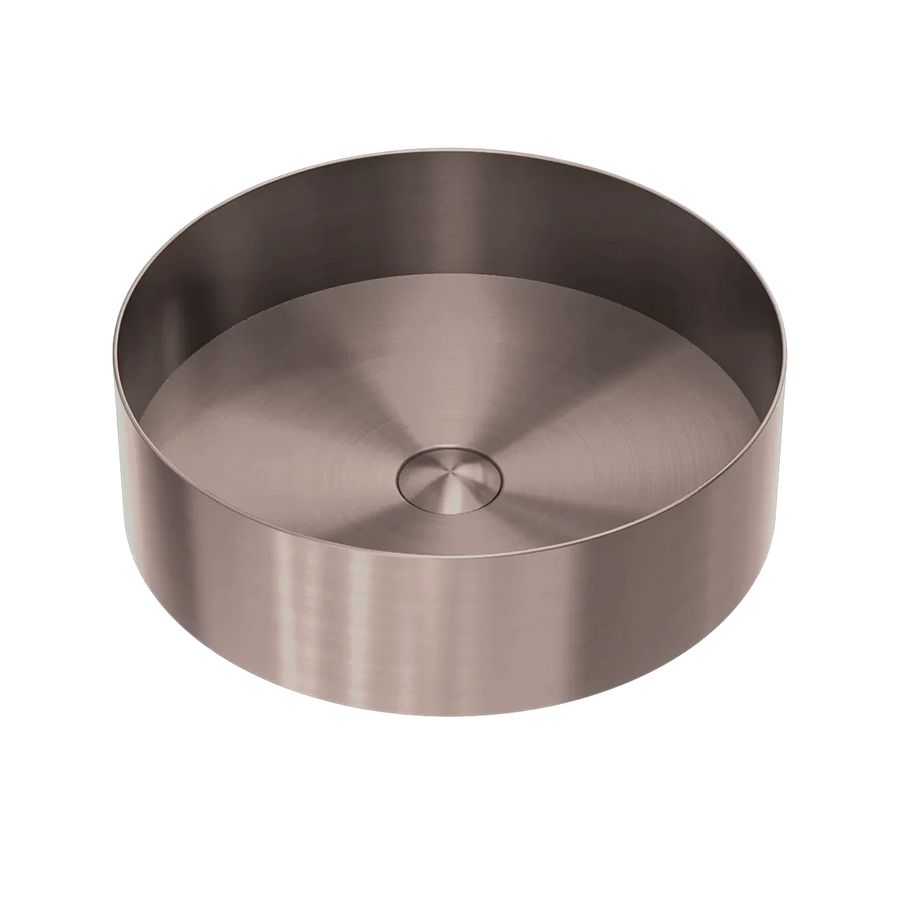 Above Counter Basin Nero Tapware Nero Round 400mm Stainless Steel Basin