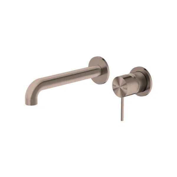 Nero Mecca Wall Basin/Bath Mixer Separate Back Plate 120mm Spout