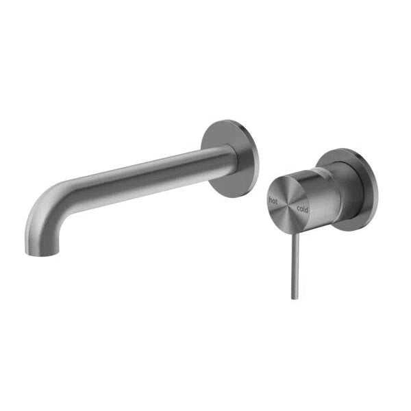 Nero Mecca Wall Basin/Bath Mixer Separate Back Plate 230mm Spout