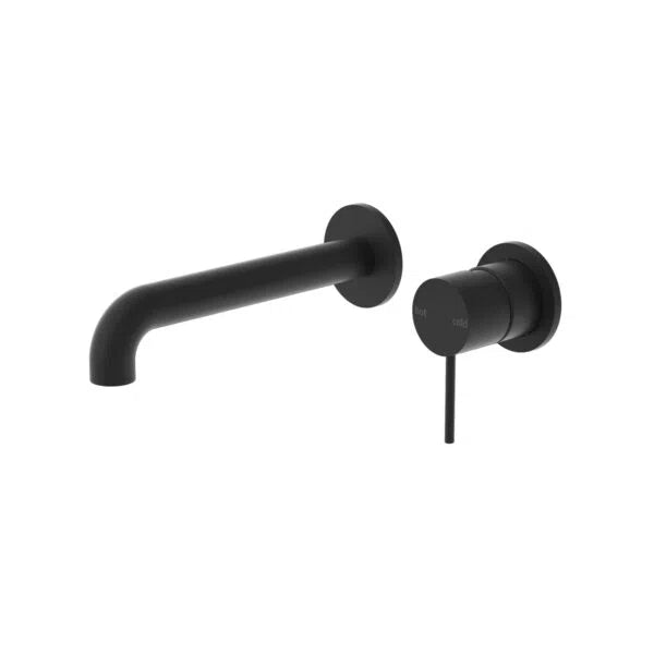 Nero Mecca Wall Basin/Bath Mixer Separate Back Plate 230mm Spout