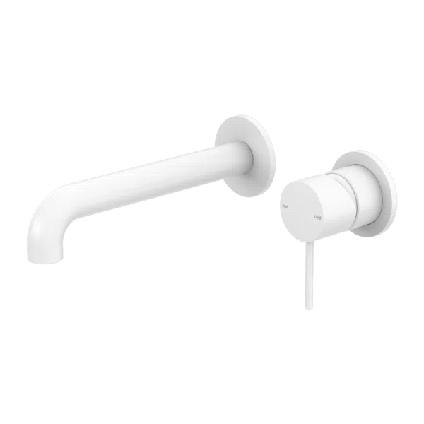 Nero Mecca Wall Basin/Bath Mixer Separate Back Plate 230mm Spout