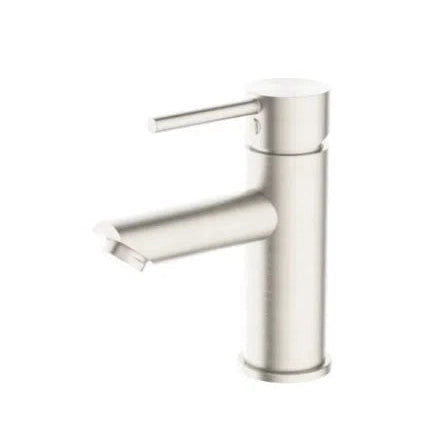 Nero Dolce Basin Mixer Straight Spout Brushed Nickel