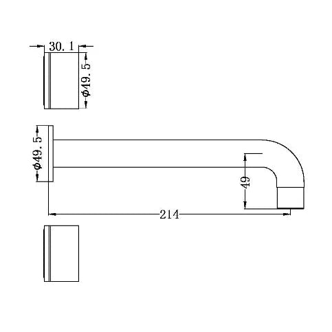 Nero Kara Wall Basin Set