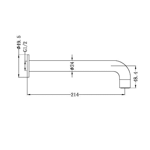 Nero Dolce Basin/Bath Spout Only
