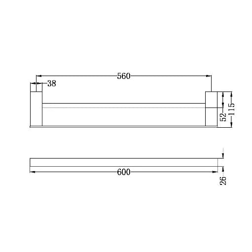 Nero Celia Double Towel Rail