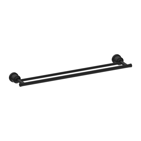 Nero York Double Towel Rail 600mm