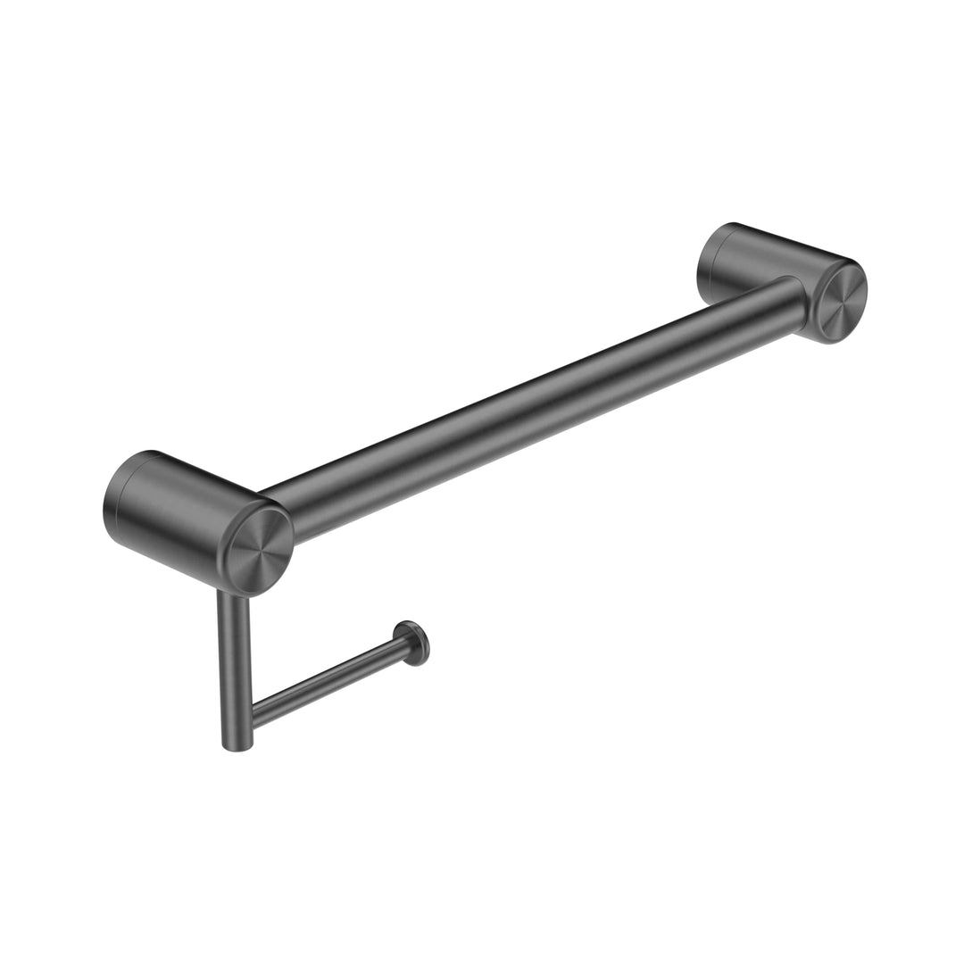 Nero Mecca Care 32mm Grab Rail With Toilet Roll Holder 450mm