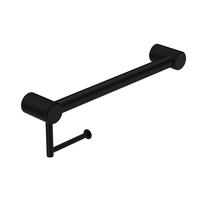 Nero Mecca Care 32mm Grab Rail With Toilet Roll Holder 450mm