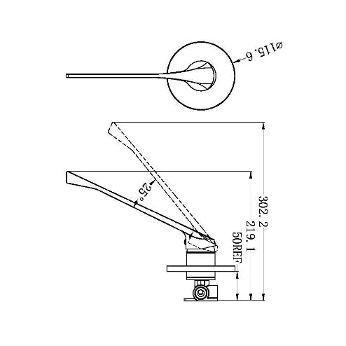 Nero Classic Care Shower Mixer Extended Handle