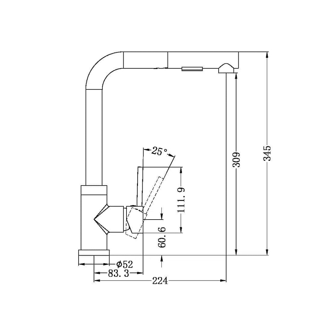 Nero Pull Out Vegie Spray Sink Mixer