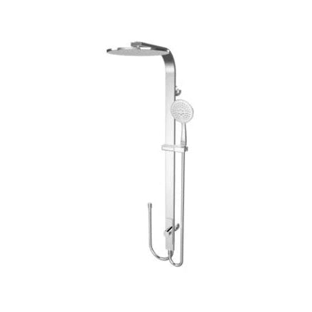 Nero Astra Rain Round Shower Set Double Hose Chrome