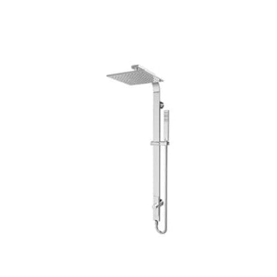 Rail Showers Nero Tapware Nero Astra Rain Square Shower Set Double Hose Chrome
