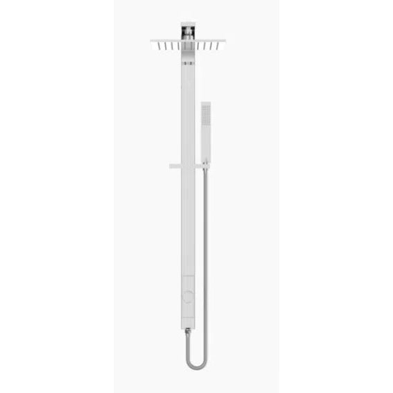 Nero Astra Rain Square Shower Set Double Hose Chrome