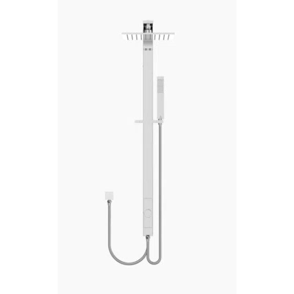 Nero Astra Rain Square Shower Set Double Hose Chrome