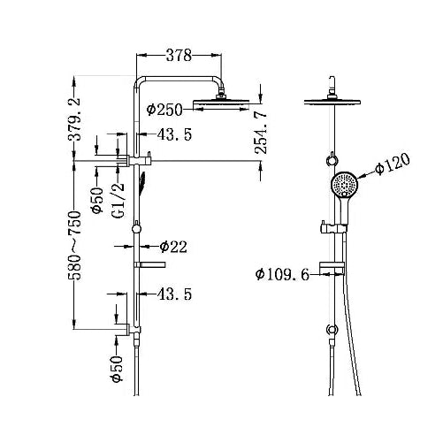 Nero Builder Project Twin Shower Brushed Nickel