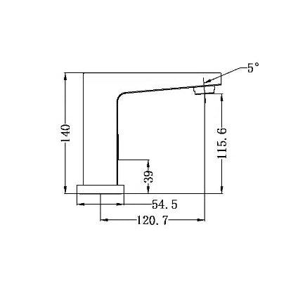 Nero Commercial Electronic Basin Tap Matte Black