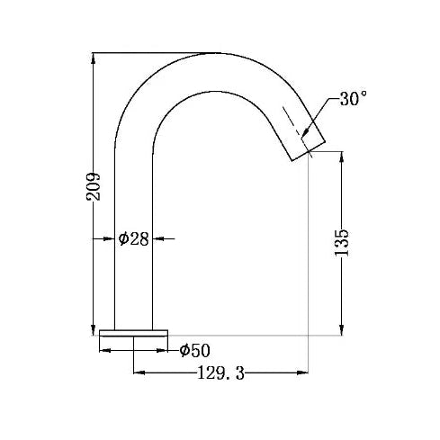 Nero Electronic Basin Tap Matte Black