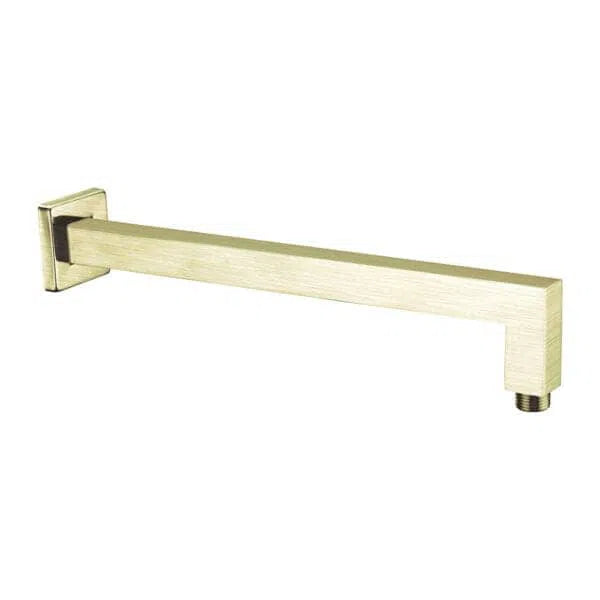 Nero Square Shower Arm L Shape Brushed Gold