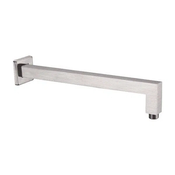 Nero Square Shower Arm L Shape Brushed Nickel