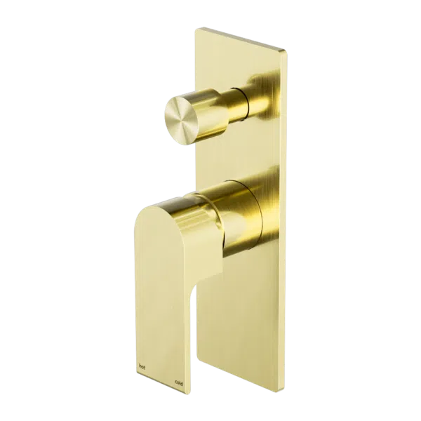 Shower Diverter Nero Tapware Nero Bianca Shower Mixer with Diverter Brushed Gold