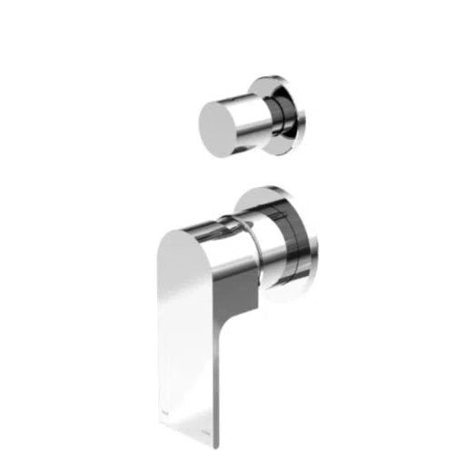Nero Bianca Shower Mixer with Diverter Separate Plate Chrome