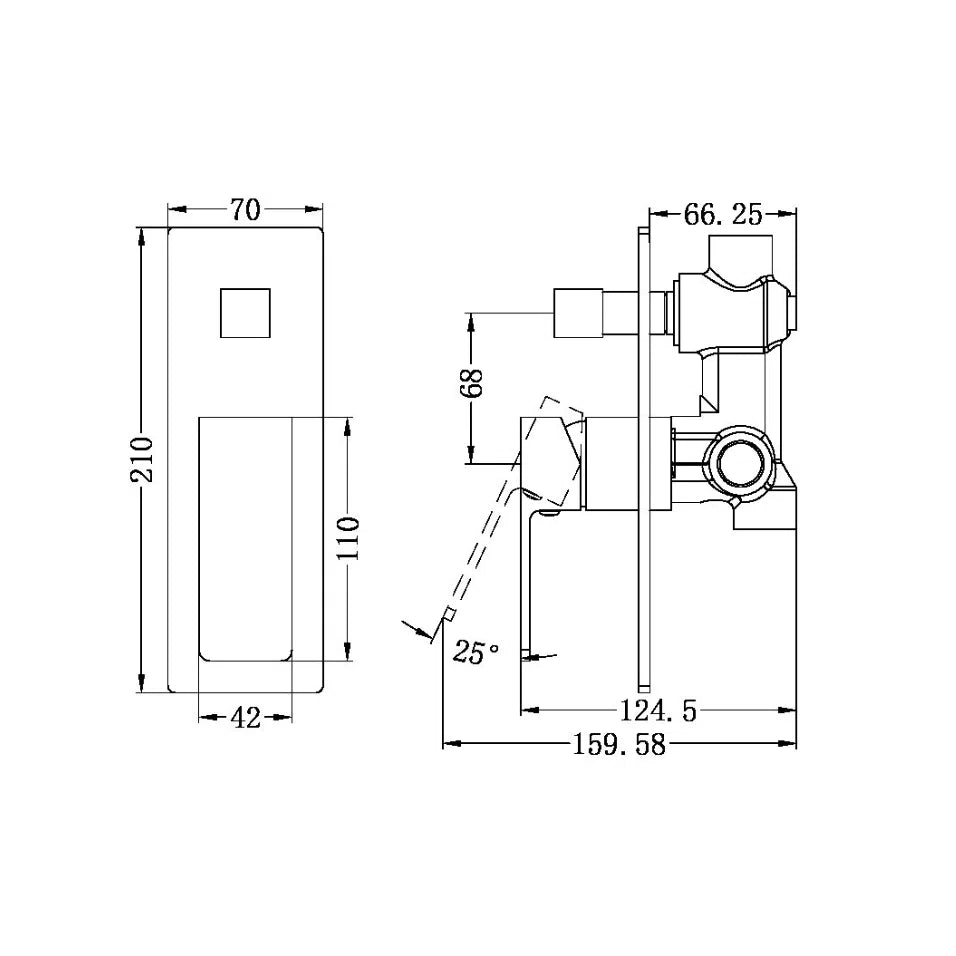 Nero Celia Shower Mixer With Diverter