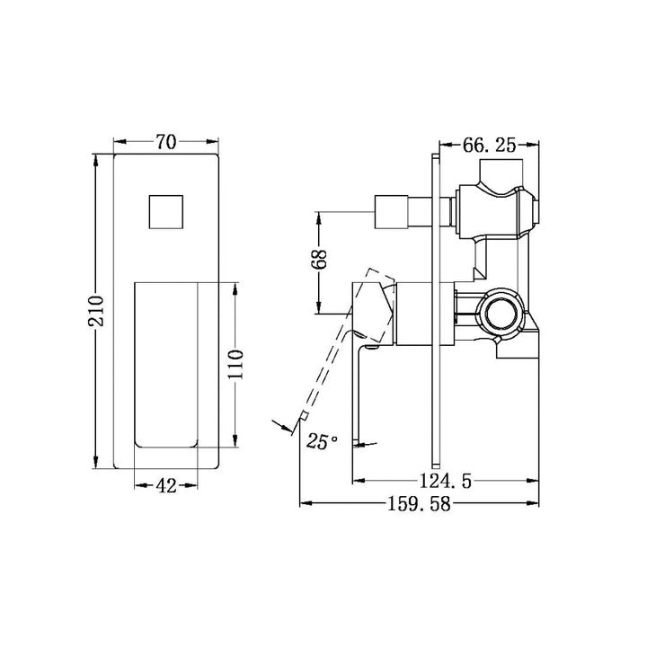 Nero Celia Shower Mixer With Diverter