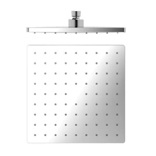 Nero ABS Square Shower Head Chrome 250mm