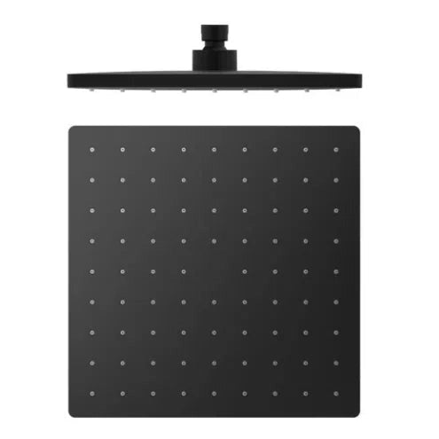 Nero ABS Square Shower Head Matte Black 250mm