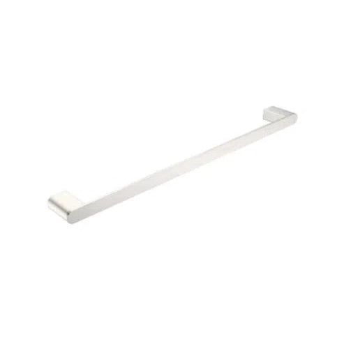 Nero Bianca Single Towel Rail 600mm Brushed Nickel