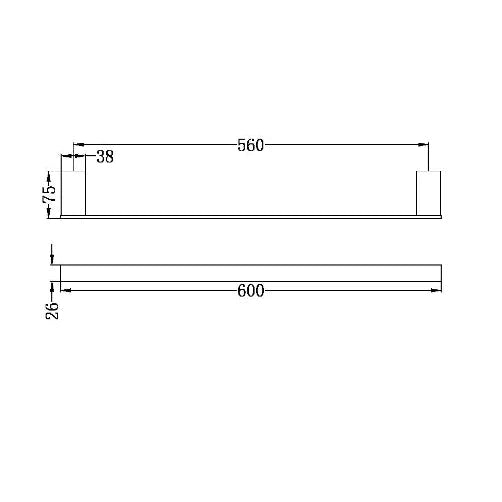 Nero Celia Single Towel Rail