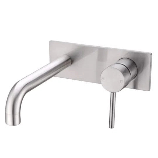 Nero Dolce Basin Mixer Stylish Spout Brushed Nickel