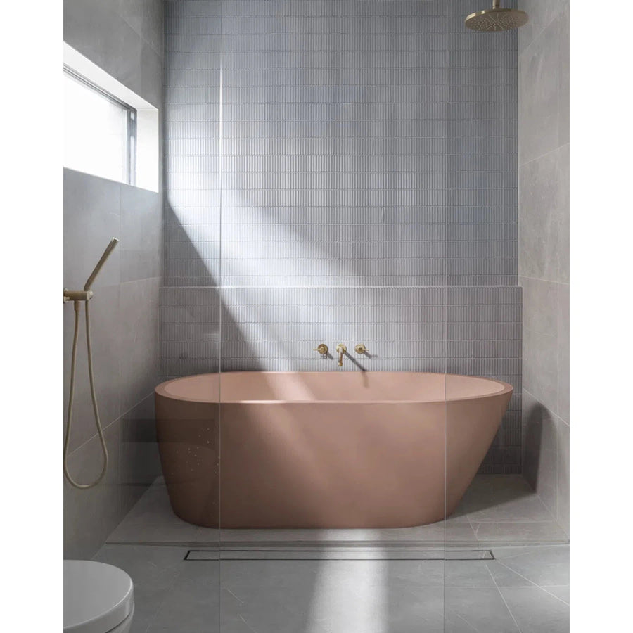 Freestanding Bath Nood Co. Nood Co. Juno Freestanding Bath Blush Pink