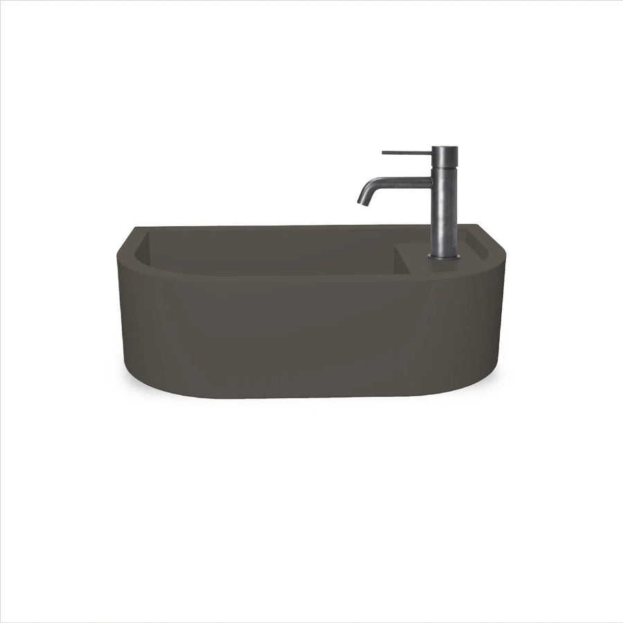 Nood Co. Nood Co. Loop 01 Basin Wall Hung Mid Tone Grey