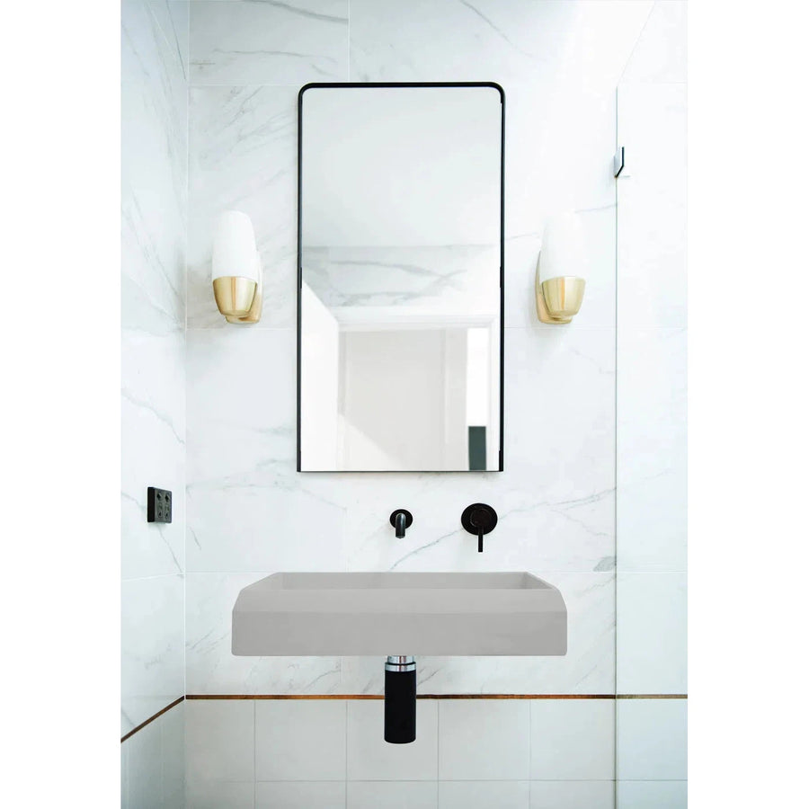 Nood Co. Nood Co. Prism Rectangle Basin Wall Hung Cloud
