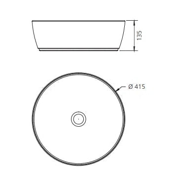 Oliveri Naples Round Above Counter Basin