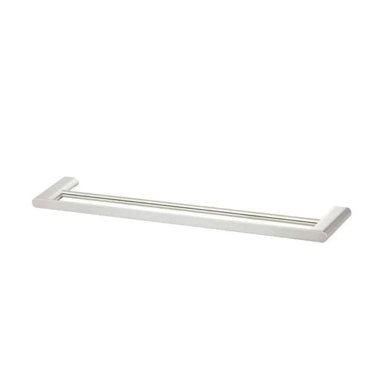 Double Towel Rail Oliveri Oliveri Madrid Brushed Nickel Double Towel Rail 800mm