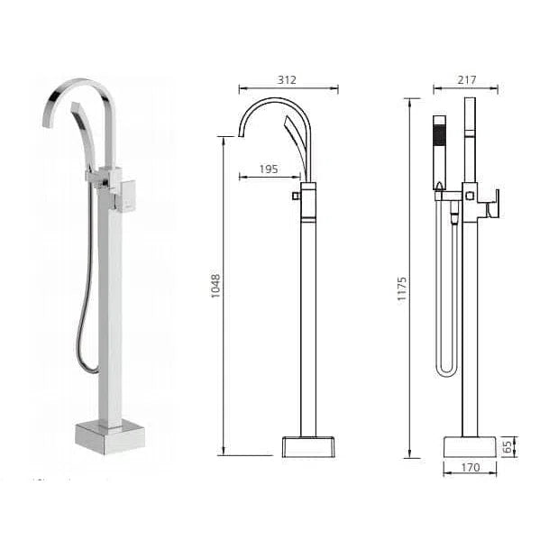 Oliveri Prague Bath Filler - Chrome