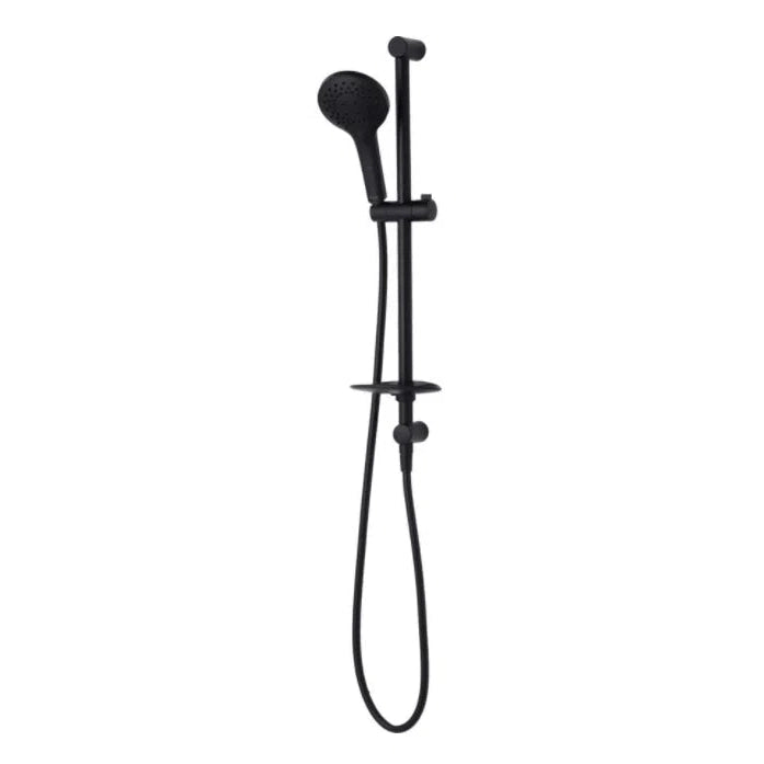 Rome Matte Black Hand Shower With Rail