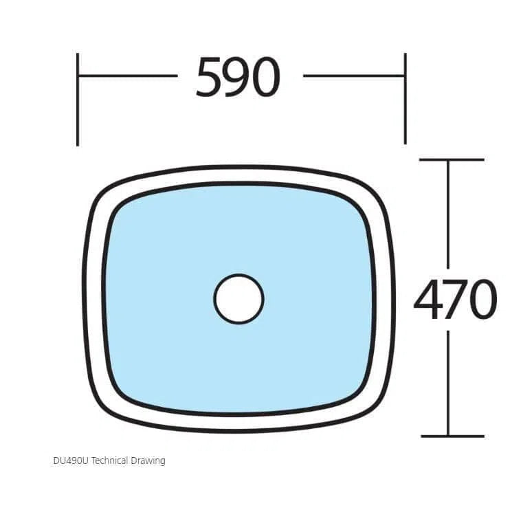 Oliveri Laundry 45L Undermount Tub