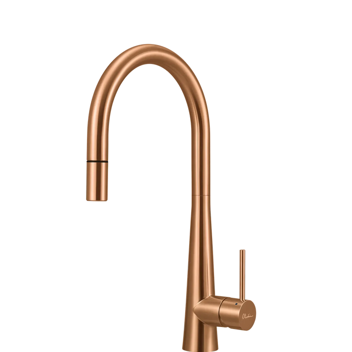 Oliveri Essente Stainless Steel Goose Neck Pull Out Mixer
