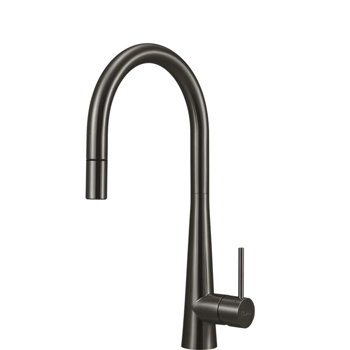 Oliveri Essente Stainless Steel Goose Neck Pull Out Mixer
