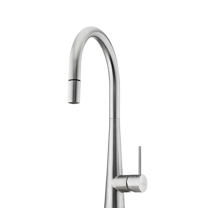 Oliveri Essente Stainless Steel Goose Neck Pull Out Mixer