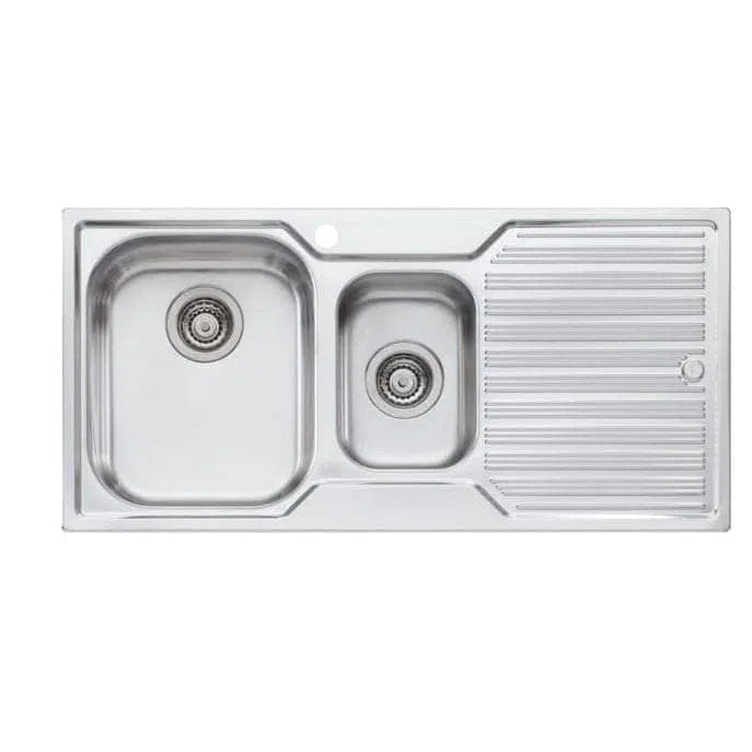 Oliveri Diaz 1 & 1/2 Bowl Topmount Sink With Drainer