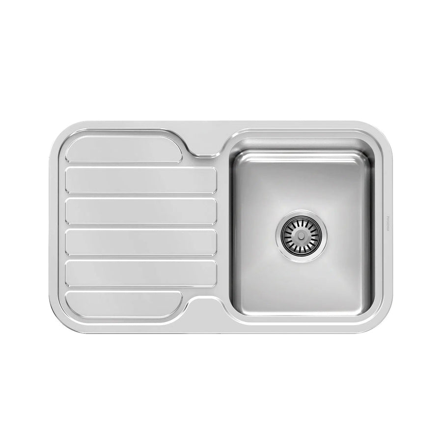 Single Bowl Sink Phoenix Phoenix 1000 Series Single Bowl Sink with Drainer Single / Reversible / NTH