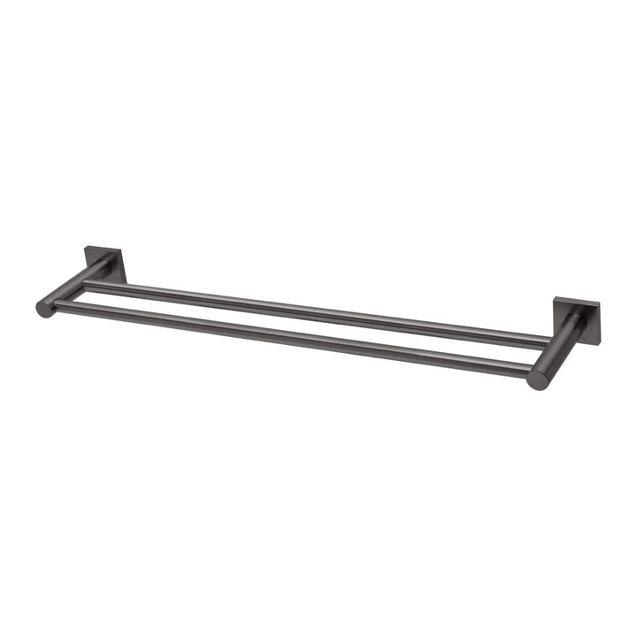 Phoenix Radii Double Towel Rail Square Plate