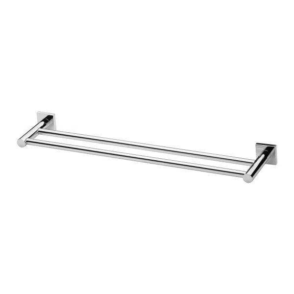 Phoenix Radii Double Towel Rail Square Plate