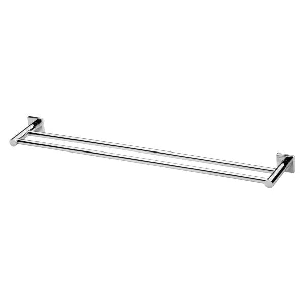 Phoenix Radii Double Towel Rail Square Plate